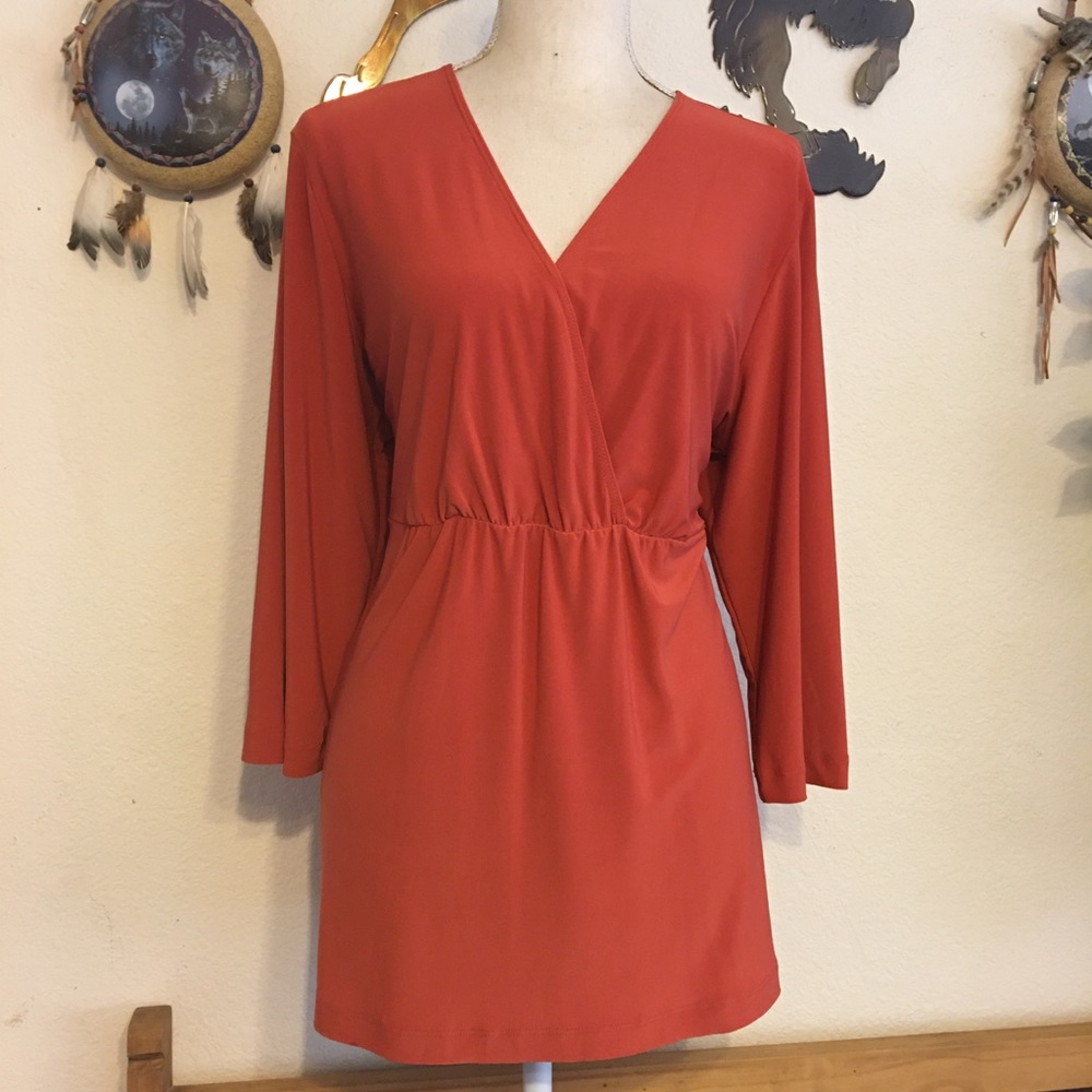 CSC Studio burnt orange easy care tunic top